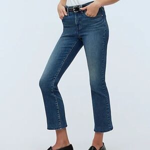 Madewell midrise kick out cropped jeans size 30